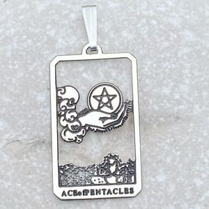 Ace of Pentacles Pendant .925 Sterling Silver made in USA
